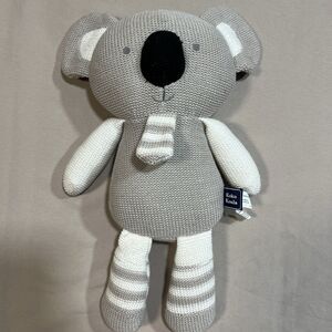 Living Textiles Koko Koala Knitted Plush Toy 14" Baby Rattle Soft Cotton Knit